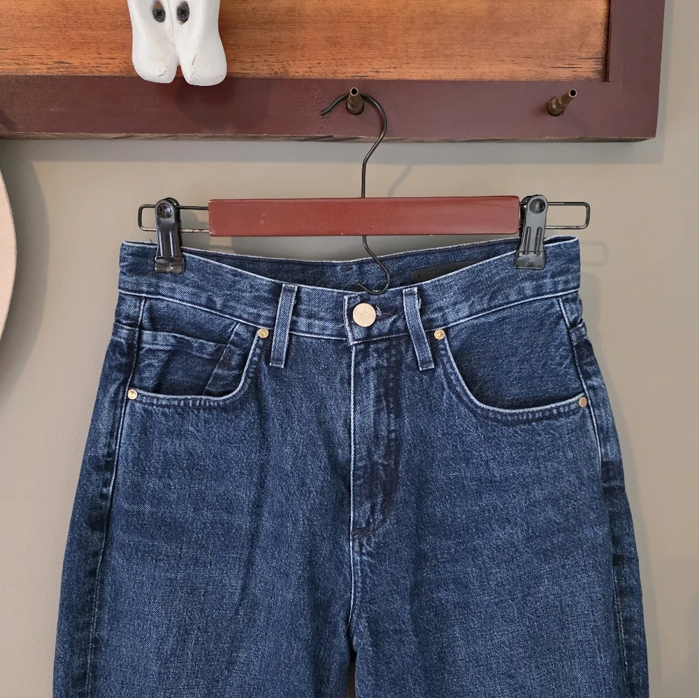 Goldsign Tapered Jeans Sz 26 Women’s Premium Designer Denim High Rise Blue Jeans
